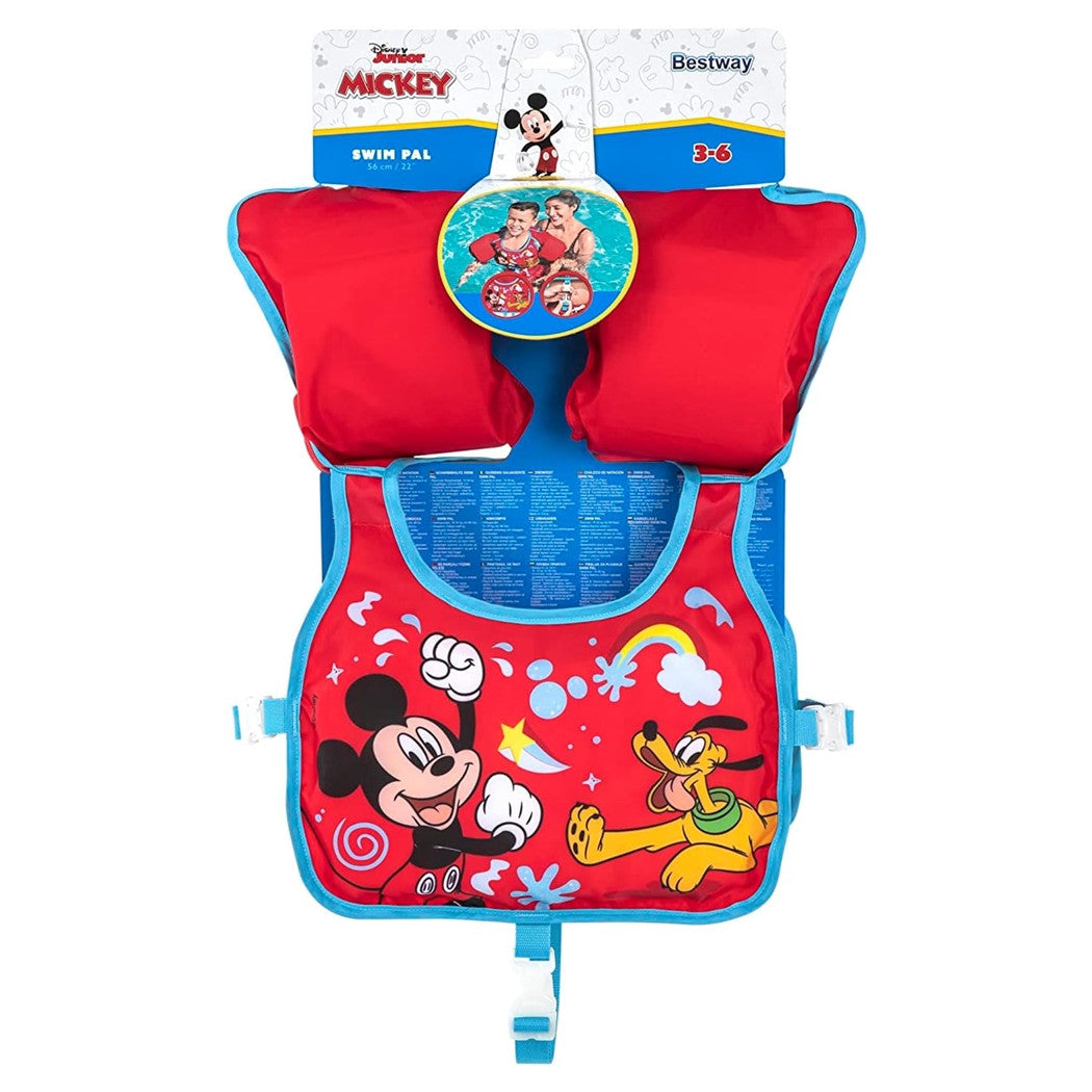 Trade Shop - Giubbotto Giubbetto Salvagente Gilet Nuoto Swim Pal Mickey Per Bambini 3-6 Anni 9101c -