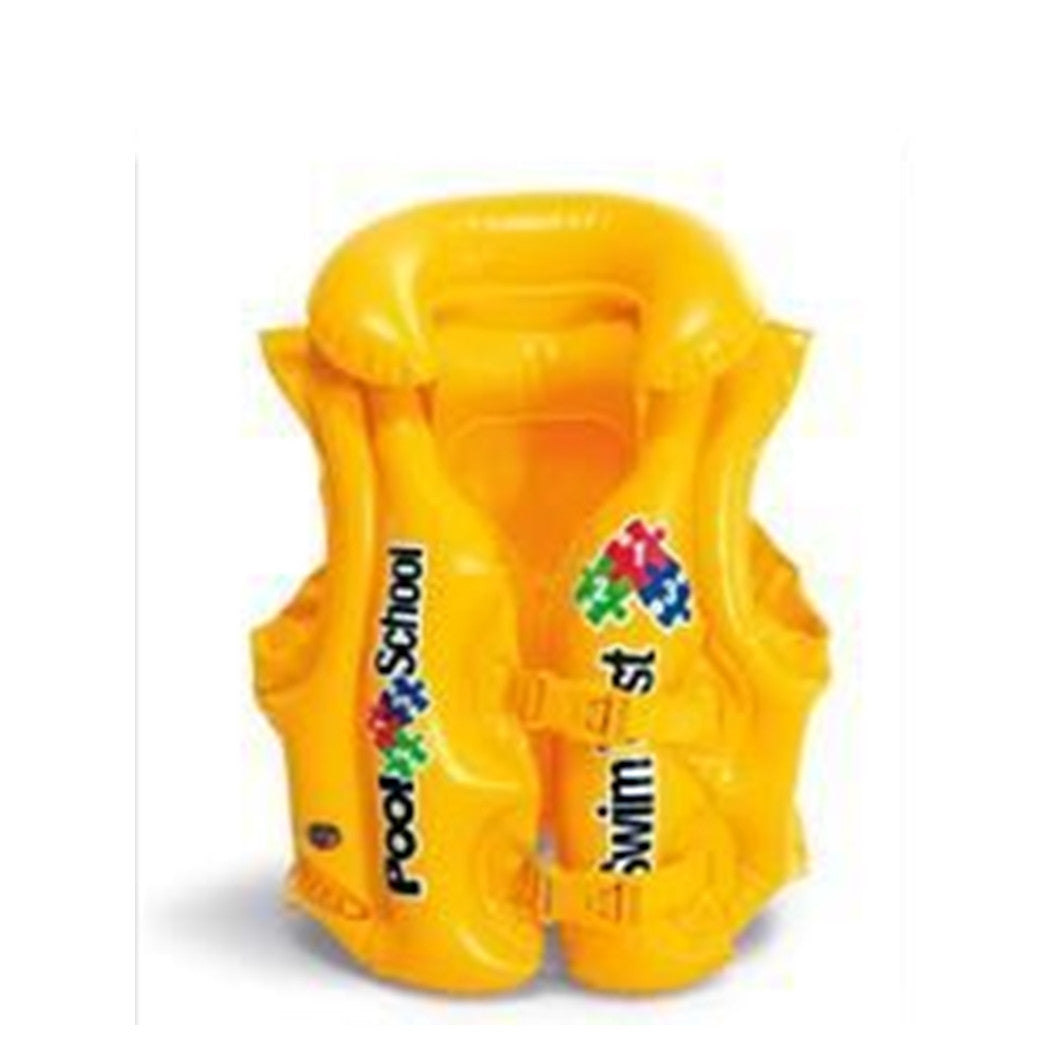 Trade Shop - Giubbotto Giubbino Pool School Salvagente Gonfiabile 50x47cm Bambini Nuoto 58660 -