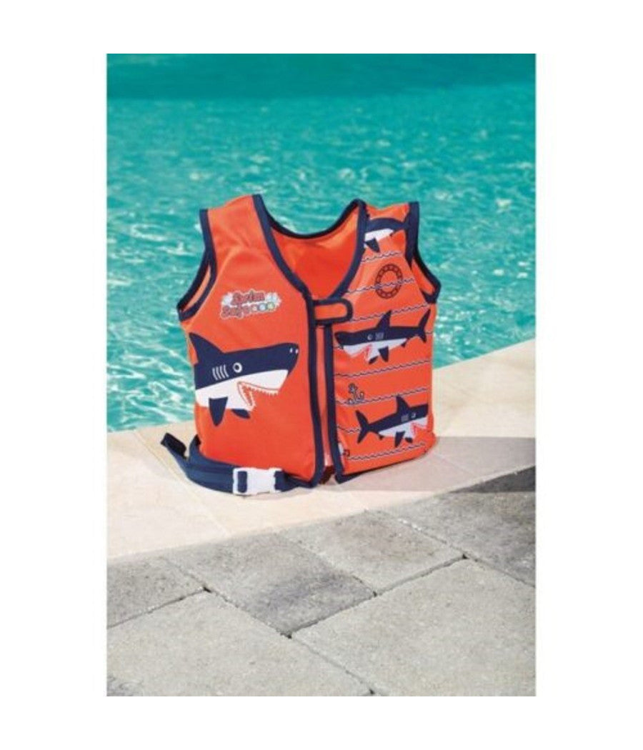 Giubbotto Salvagente Trainer Per Bambini Gilet Stampe Assortite Gonfiabile 32176         