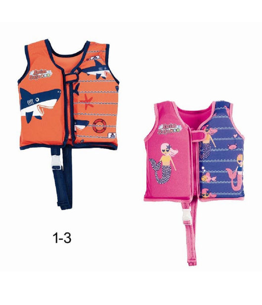 Giubbotto Salvagente Trainer Per Bambini Gilet Stampe Assortite Gonfiabile 32176         