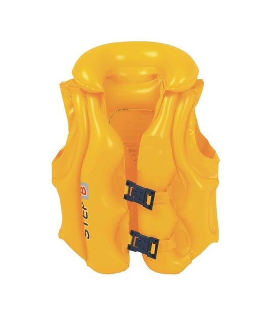 Giubotto Gonfiabile Giubbino Salvagente Per Bambini Swim Kids Giallo         