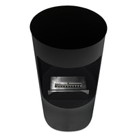 Giulio Cesare - Caminetto a bioetanolo da terra con 1 bruciatore da 1.5L. Camino a bioetanolo da appoggio in acciaio inox e vetro temperato. Colore Nero. Ø40x80 cm