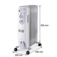 Radiatore a olio zephir zra1516 7 elementi 1500 w con termostato