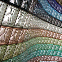 Vetromattone effetto ondulato diffusione luce modello pure 190 x 190 x 80 mm *** colore- londra, confezione 1