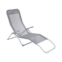 Set di 2 lettini prendisole in textilene 2 posizioni, antracite