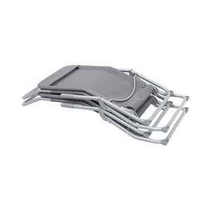 Set di 2 lettini prendisole in textilene 2 posizioni, antracite