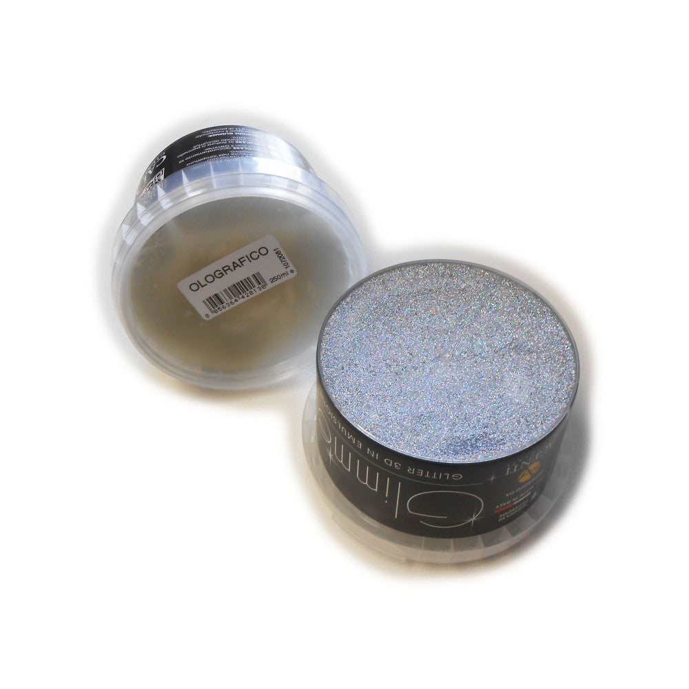 Glitter da 250ml in gel per pittura, colori olografico