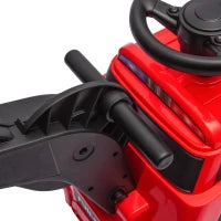 Ruspa Giocattolo con Volante e Benna di Scavo, in PP e Metallo, 100x43x48.5 cm, Rossa e Nera