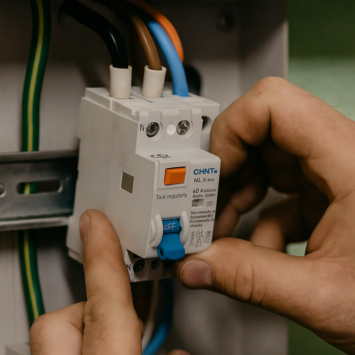 Interruttore differenziale bipolare puro tipo ac 30ma chint serie nl1-63 *** ampere 40 ampere, confezione 1