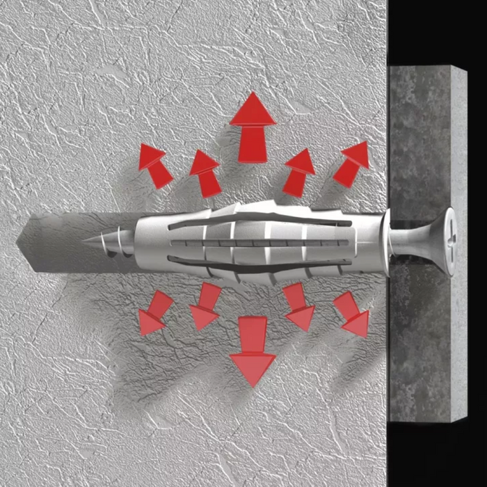 Vaschetta 500 tasselli stop t6/va 6x30 mm con forbici in omaggio elematic