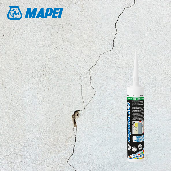 Sigillante acrilico mapeflex ac3 verniciabile per giunti interni 310 ml *** colore- bianco - 100, confezione 1