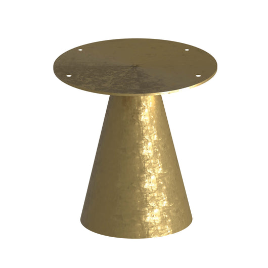 Artù - Base a cono per tavolo da pranzo rotondo, metallo colore ottone