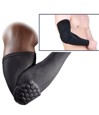 Gomitiera Fascia Per Gomito Manicotto A Compressione Con Protezione Hex L Nero         