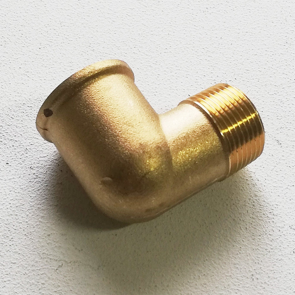 Gomito curva da 1+1/2 mf in ottone