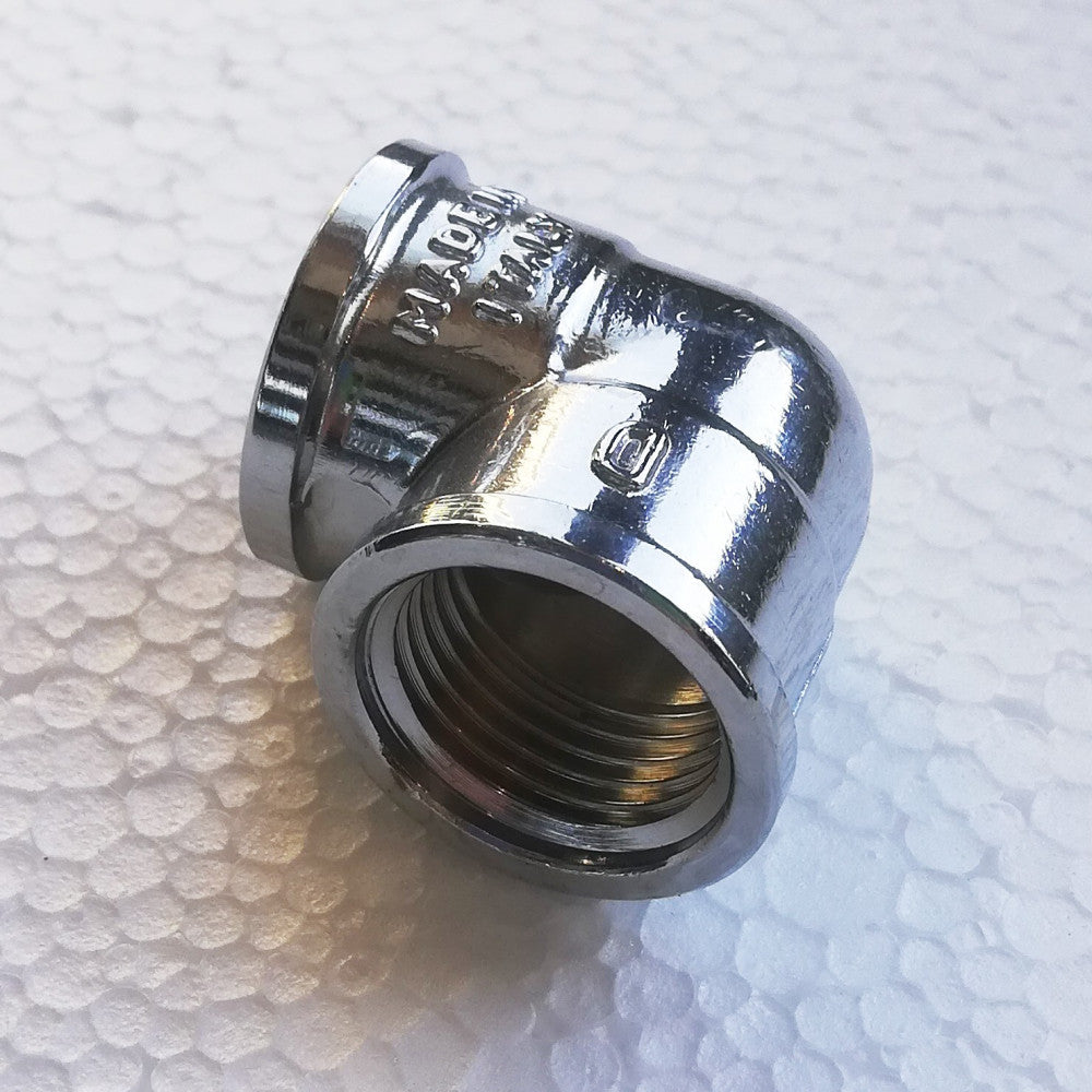Gomito curva da 1/2 ff in ottone cromato