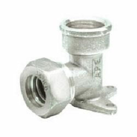 Gomito Femmina Con Flangia In Ottone Con O R D.14X1/2"