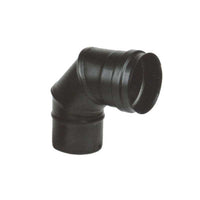 Gomito Inox 90° 10 Nero Pellet 300 Maral