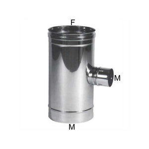 Gomito T Inox 12 Laterale 8 m Maral