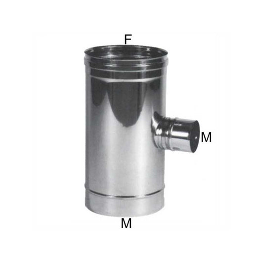 Gomito T Inox 12 Laterale 8 m Maral
