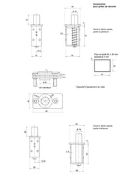 Gond rapido, catenaccio a molla, perno liscio - THIRARD