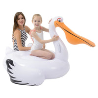 Trade Shop - Gonfiabile A Forma Di Pellicano Bianco Materasso Piscina Estate Mare 128x115x84cm 016143 -