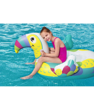 Gonfiabile A Forma Di Tucano Cavalcabile 173x91cm Per Bambini Con Maniglie 41437         