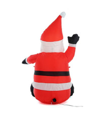 Gonfiabile Babbo Natale Seduto Con Illuminazione Led Altezza 120 Cm Per Esterno         