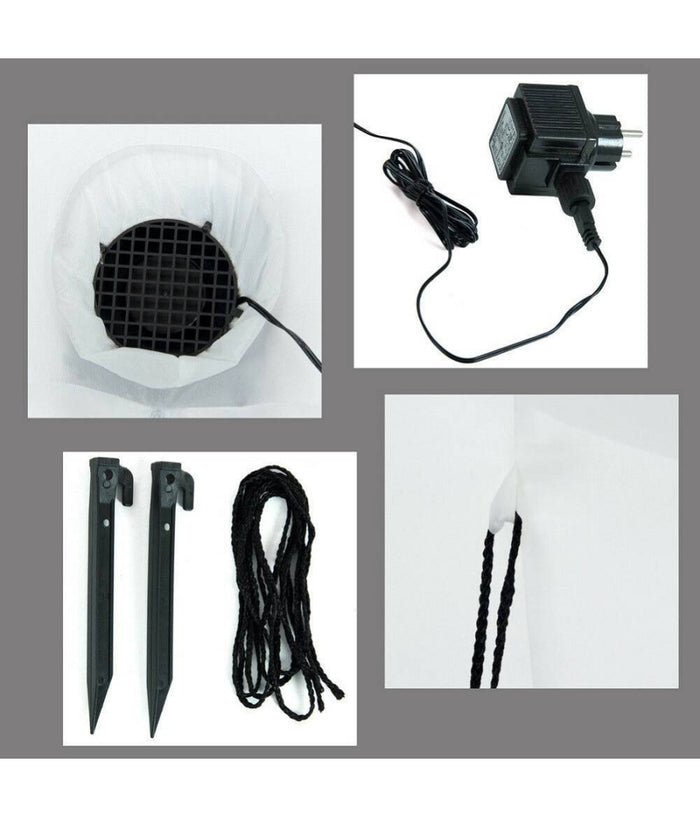 Gonfiabile Pupazzo Di Neve Vibrante 180 Cm Effetto Tremolio Con Led Per Esterno         