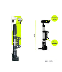 Gonfiatore Pompa Per Ruote Bici Con Gancio Di Fissaggio Bicicletta 28cm Xc-1375         