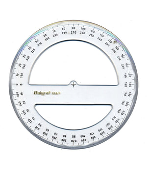 Goniometro Circolare 360 Gradi Diametro 10 Cm Per Angolo Angoli Scolastico         