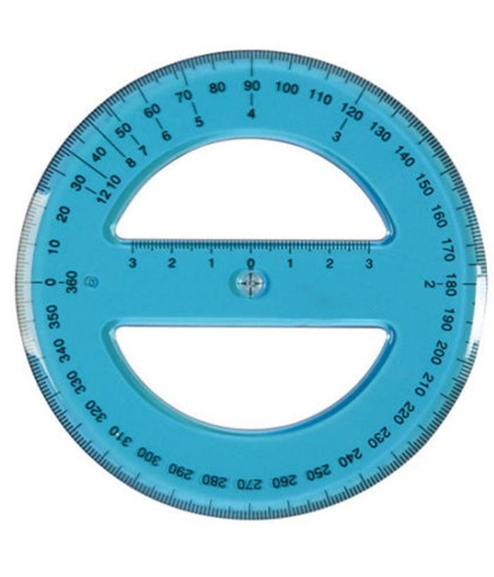 Goniometro Circolare 360 Gradi Diametro 12 Cm Per Angolo Angoli Scolastico         