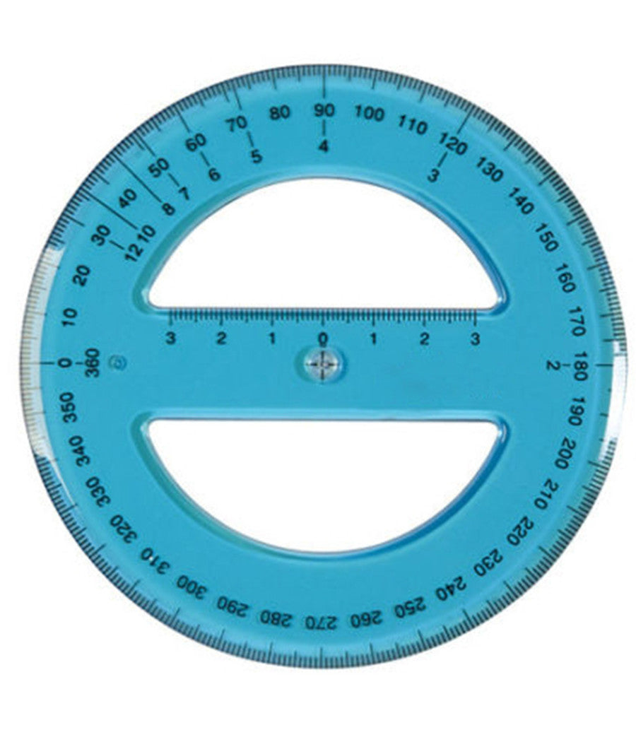 Goniometro Circolare 360 Gradi Diametro 12 Cm Per Angolo Angoli Scolastico         