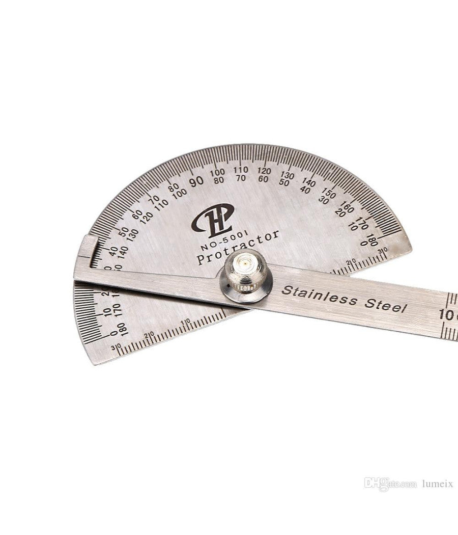 Goniometro Rotativo Per Misurazione Degli Angoli Scala Graduata 10cm Rotante         