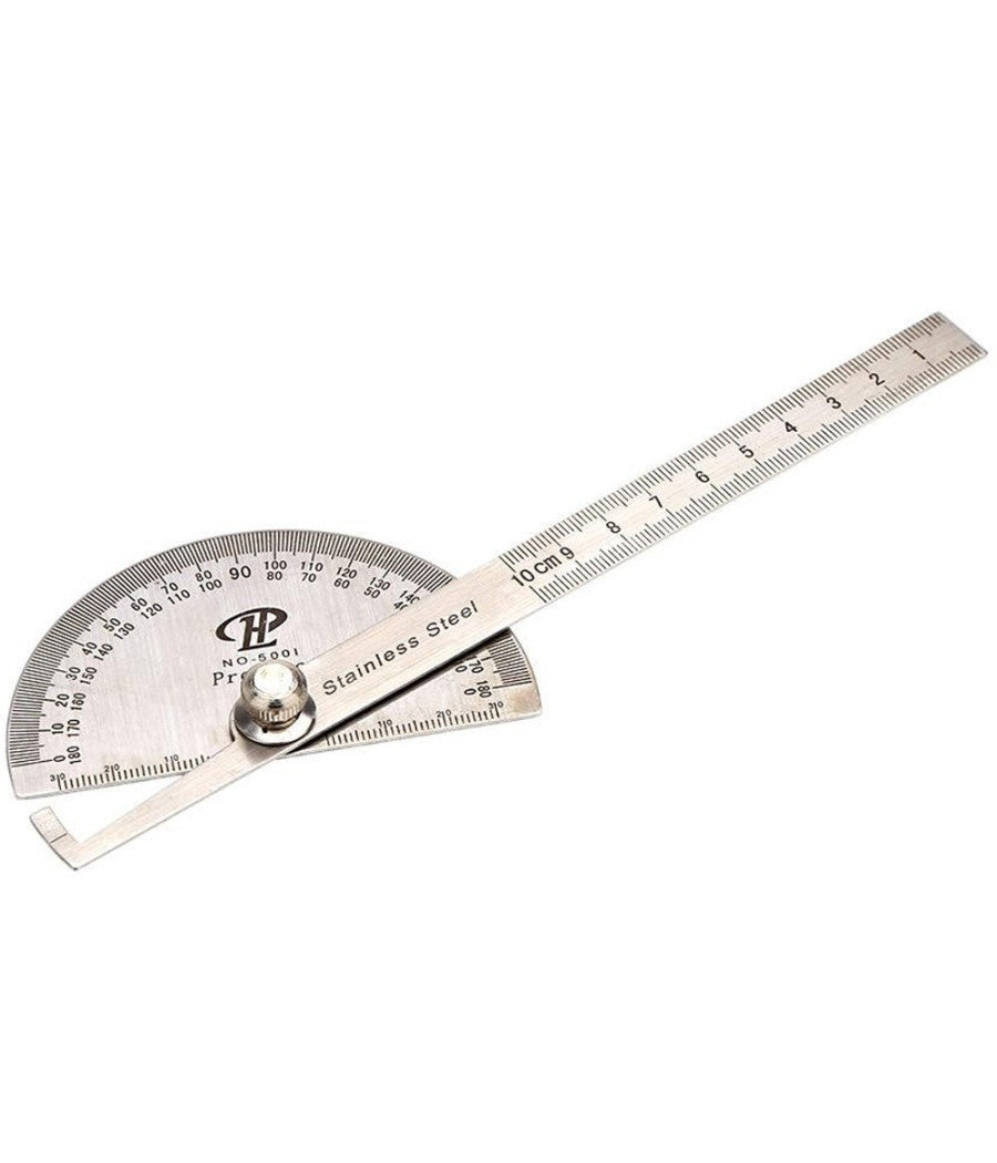 Goniometro Rotativo Per Misurazione Degli Angoli Scala Graduata 10cm Rotante         