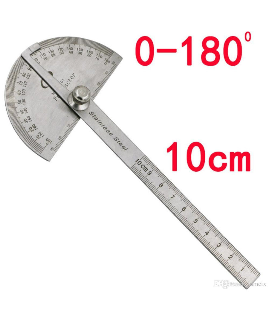 Goniometro Rotativo Per Misurazione Degli Angoli Scala Graduata 10cm Rotante         