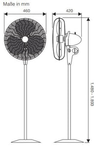 GORDON C40, Ventilatore da Terra, Vortice