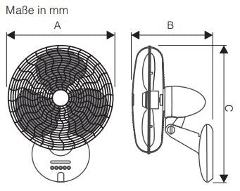 GORDON W 30, Ventilatore da Parete, Vortice