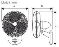 GORDON W 30, Ventilatore da Parete, Vortice