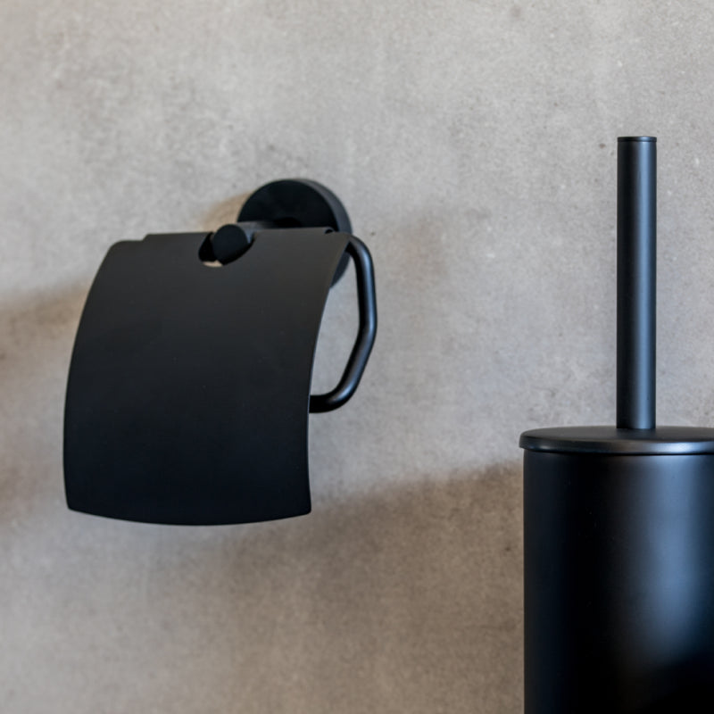 Scopino bianco scuro in ottone nero 38x10,5x9,5cm/ Ø 9cm