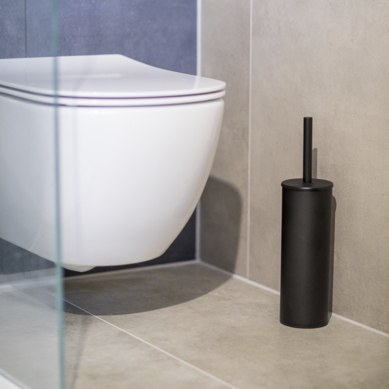 Scopino bianco scuro in ottone nero 38x10,5x9,5cm/ Ø 9cm