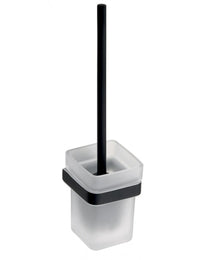 Scopino NERO brush in ottone nero e vetro 38,5 cm