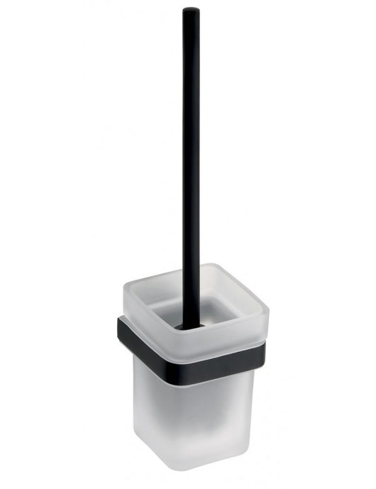 Scopino NERO brush in ottone nero e vetro 38,5 cm