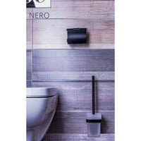 Scopino NERO brush in ottone nero e vetro 38,5 cm