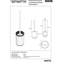 WC e scopino BIANCO in ottone bianco 36,5 cm