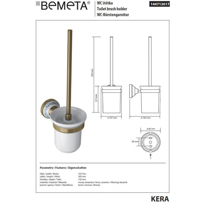 Scopino KERA in ottone e ceramica 10,7 x38,5 x15,6 cm