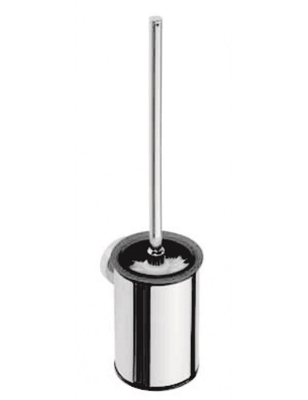 Scopino da parete OMEGA nero spazzolato, ottone cromato, 9,5x38,5x12cm