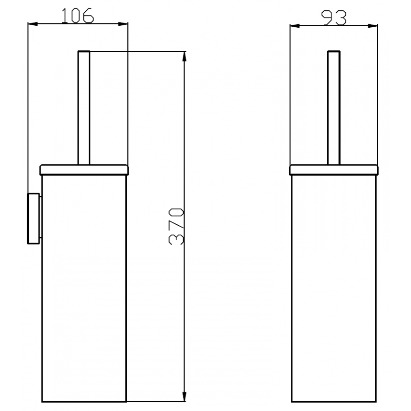 Scopino da parete COLORADO con coperchio 37 cm
