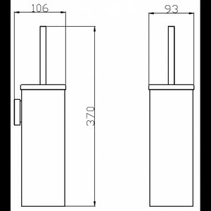 Scopino da parete COLORADO con coperchio 37 cm