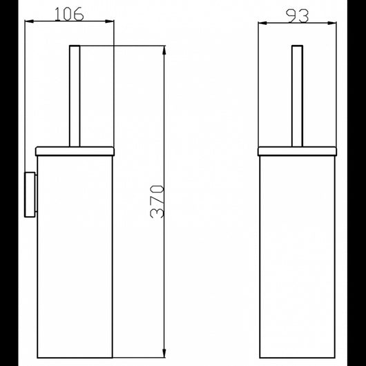 Scopino da parete COLORADO con coperchio 37 cm