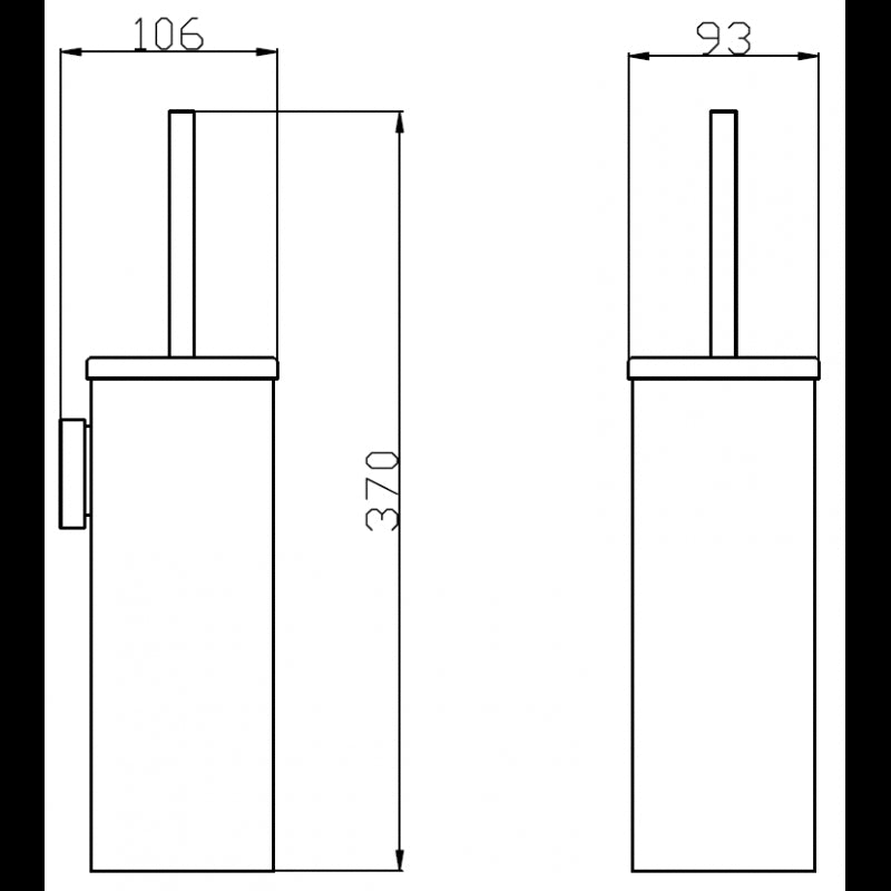 Scopino da parete COLORADO con coperchio 37 cm